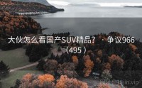 大伙怎么看国产SUV精品？ · 争议966（495 ）